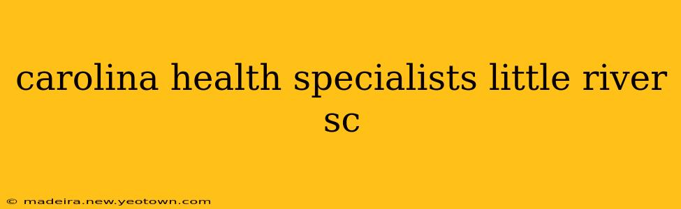 carolina health specialists little river sc