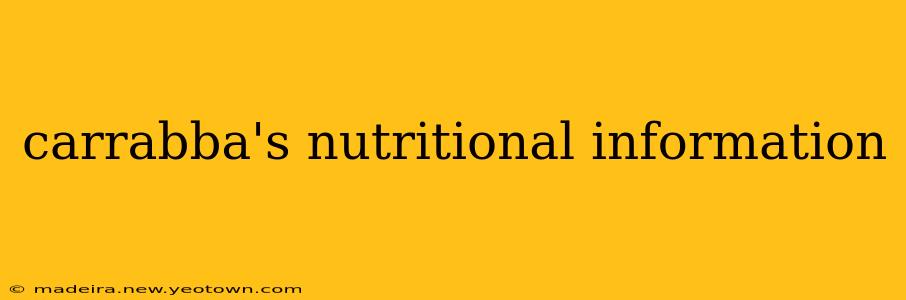 carrabba's nutritional information