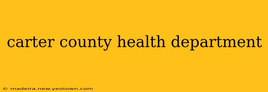 carter county health department