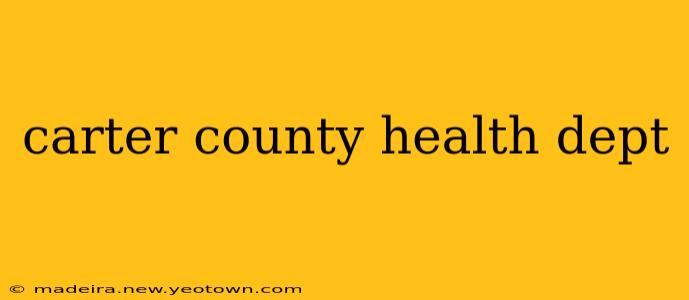 carter county health dept