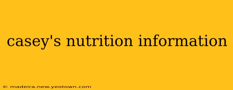 casey's nutrition information