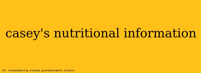 casey's nutritional information