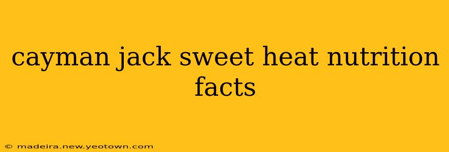 cayman jack sweet heat nutrition facts