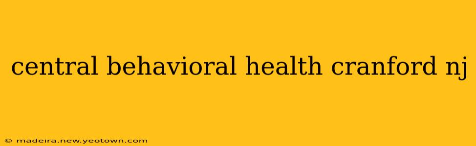 central behavioral health cranford nj
