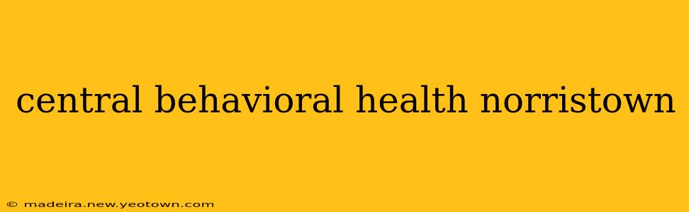 central behavioral health norristown