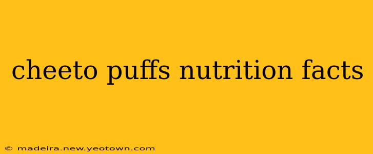cheeto puffs nutrition facts