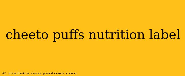cheeto puffs nutrition label