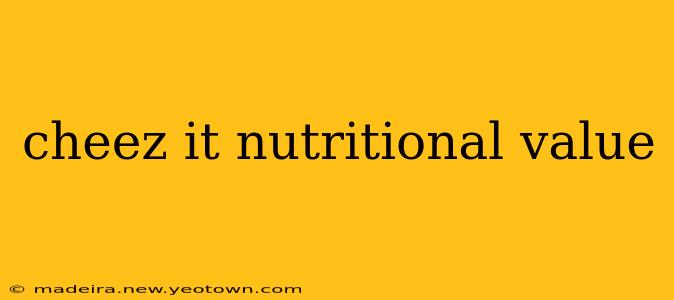 cheez it nutritional value