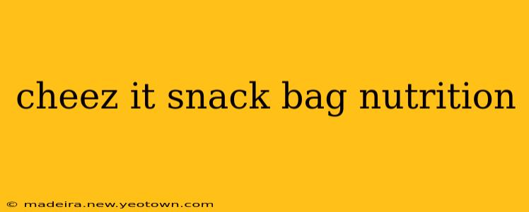 cheez it snack bag nutrition