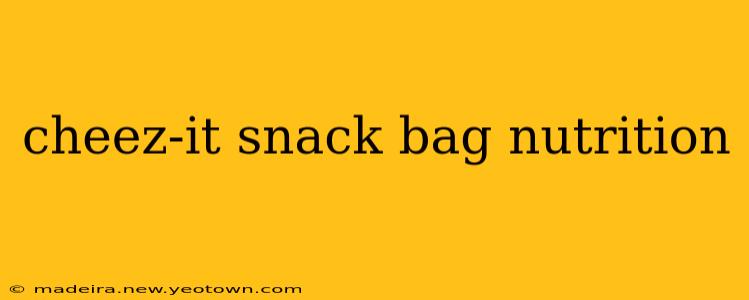 cheez-it snack bag nutrition
