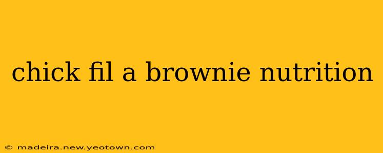 chick fil a brownie nutrition