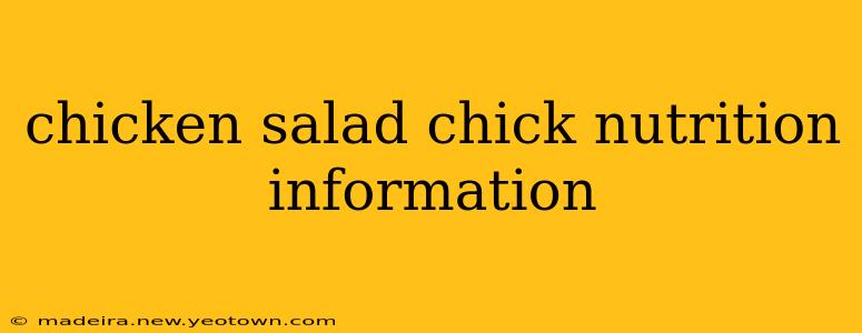 chicken salad chick nutrition information