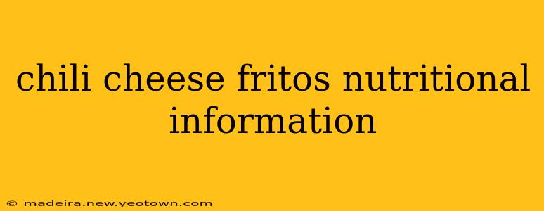 chili cheese fritos nutritional information