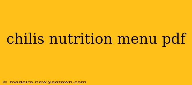chilis nutrition menu pdf