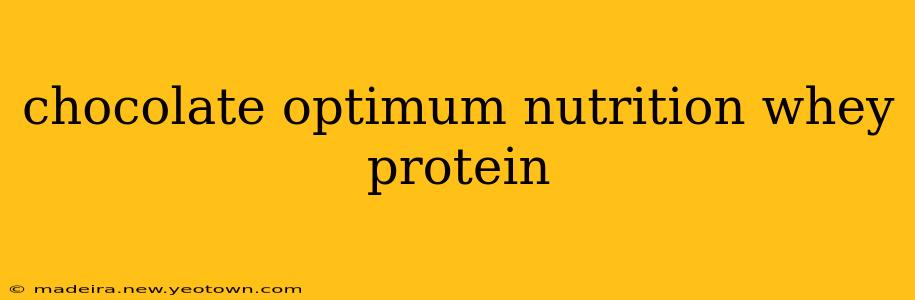 chocolate optimum nutrition whey protein