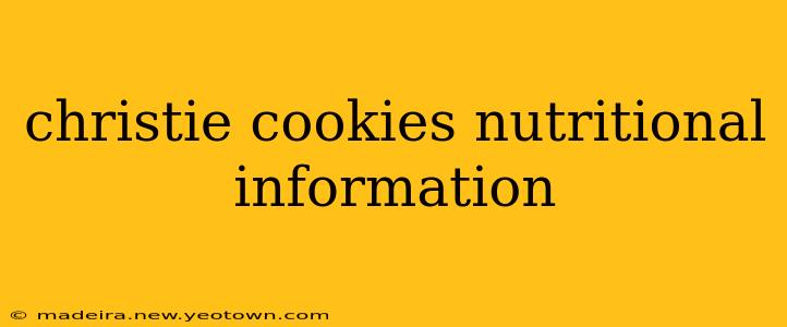 christie cookies nutritional information