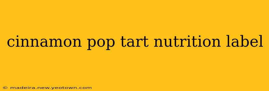 cinnamon pop tart nutrition label