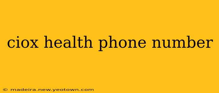 ciox health phone number