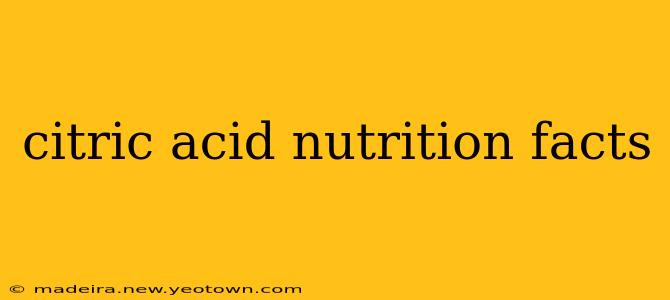 citric acid nutrition facts