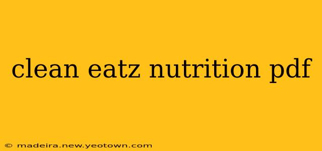 clean eatz nutrition pdf