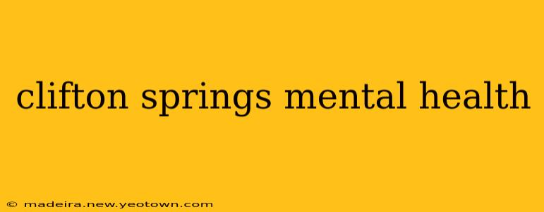 clifton springs mental health
