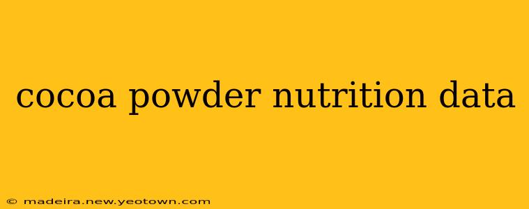 cocoa powder nutrition data