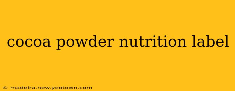 cocoa powder nutrition label