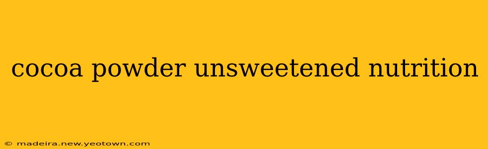 cocoa powder unsweetened nutrition