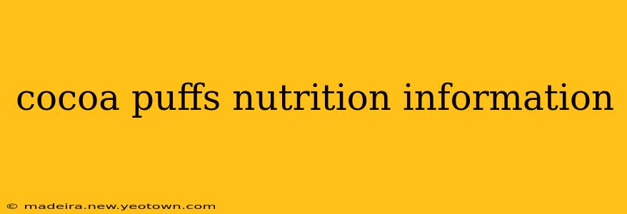 cocoa puffs nutrition information