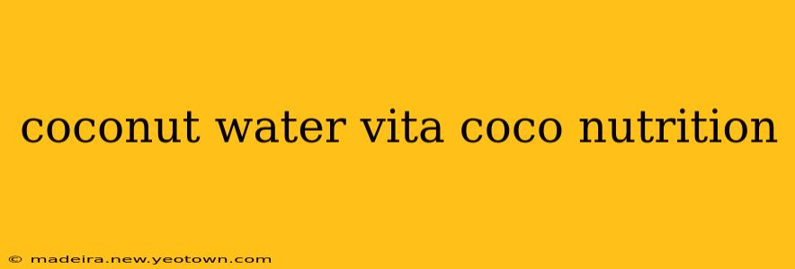 coconut water vita coco nutrition