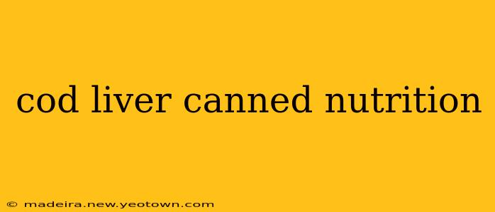 cod liver canned nutrition