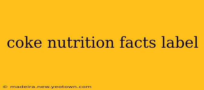 coke nutrition facts label