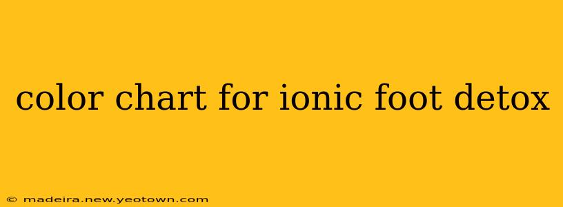 color chart for ionic foot detox