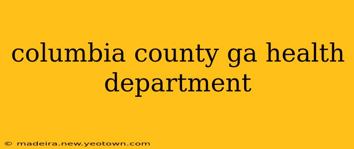 columbia county ga health department