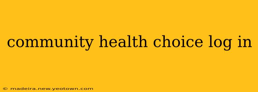 community health choice log in
