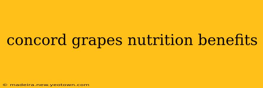 concord grapes nutrition benefits