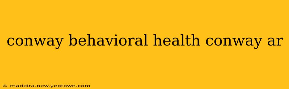conway behavioral health conway ar