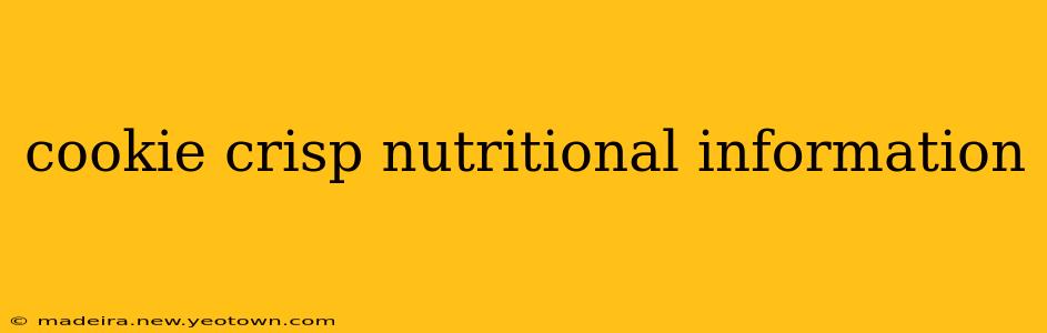 cookie crisp nutritional information