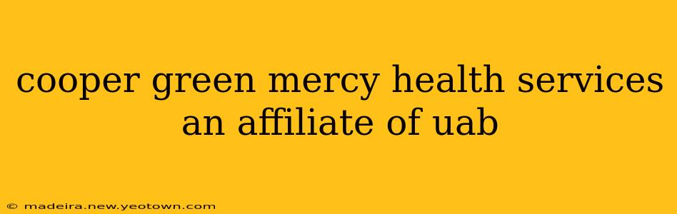 cooper green mercy health services an affiliate of uab