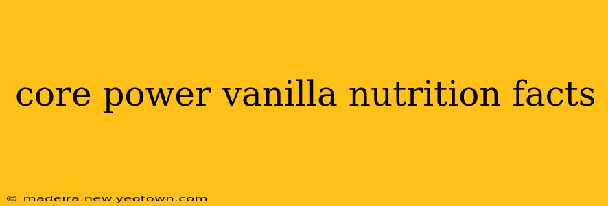 core power vanilla nutrition facts
