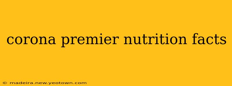 corona premier nutrition facts
