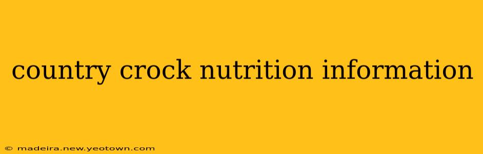 country crock nutrition information