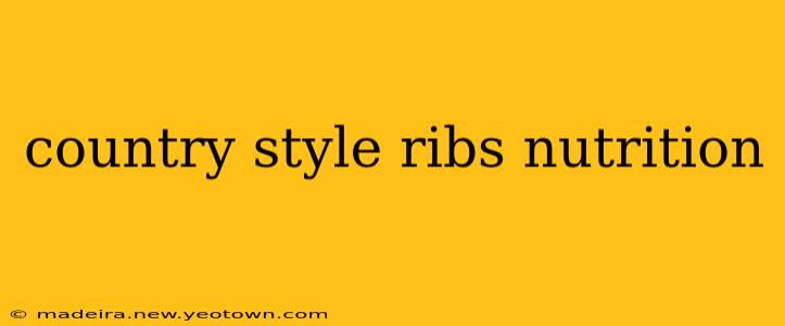 country style ribs nutrition