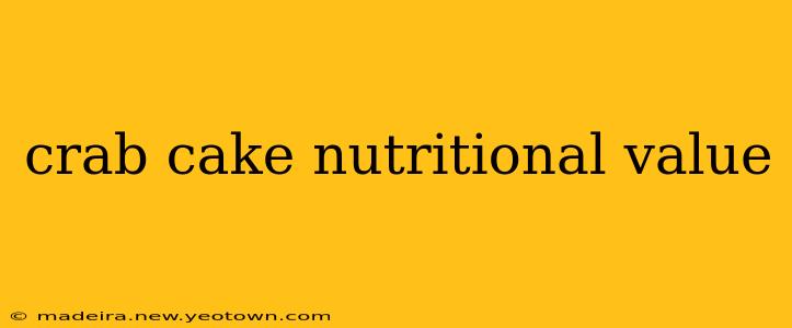 crab cake nutritional value