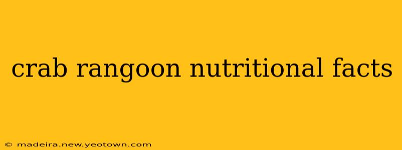 crab rangoon nutritional facts