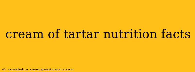 cream of tartar nutrition facts