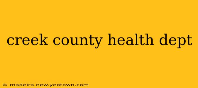 creek county health dept
