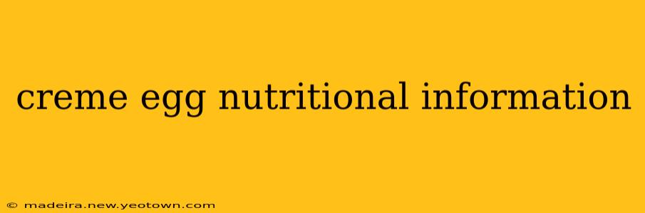 creme egg nutritional information