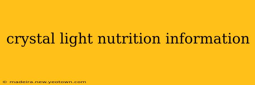 crystal light nutrition information