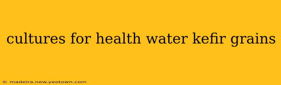 cultures for health water kefir grains
